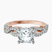 Lorene Twisted Shank Lab Diamond Engagement Ring in 9ct Rose Gold