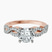 Pre-Designed 14kt Rose Gold Lorene Twisted Shank Lab Diamond Ring