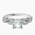 Pre-Designed 10kt White Gold Lorene Twisted Shank Lab Diamond Ring