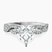 Lorene Twisted Shank Lab Diamond Engagement Ring in 10kt White Gold