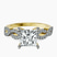 Lorene Twisted Shank Lab Diamond Engagement Ring in 10kt Yellow Gold