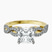 Lorene Twisted Shank Lab Diamond Engagement Ring in 10kt Yellow Gold