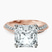 Pre-Designed 10kt Rose Gold Dua Side Stone Knife Edge Lab Diamond Ring