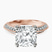 Pre-Designed 18kt Rose Gold Dua Side Stone Knife Edge Lab Diamond Ring