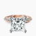 Pre-Designed 10kt Rose Gold Dua Side Stone Knife Edge Lab Diamond Ring