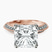 Pre-Designed 10kt Rose Gold Dua Side Stone Knife Edge Lab Diamond Ring