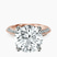 Pre-Designed 10kt Rose Gold Dua Side Stone Knife Edge Lab Diamond Ring
