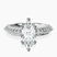 Pre-Designed Platinum Dua Side Stone Knife Edge Lab Diamond Ring