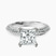 Dua Side Stone Knife Edge Lab Diamond Engagement Ring in Platinum