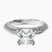 Dua Side Stone Knife Edge Lab Diamond Engagement Ring in 18kt White Gold