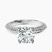 Dua Side Stone Knife Edge Lab Diamond Engagement Ring in 10kt White Gold