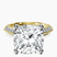 Pre-Designed 14kt Yellow Gold Dua Side Stone Knife Edge Lab Diamond Ring