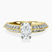 Pre-Designed 18kt Yellow Gold Dua Side Stone Knife Edge Lab Diamond Ring