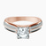 Pre-Designed 14kt Rose Gold Sandra Side Stone Lab Diamond Ring