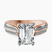 Pre-Designed 14kt Rose Gold Sandra Side Stone Lab Diamond Ring