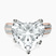 Pre-Designed 10kt Rose Gold Sandra Side Stone Lab Diamond Ring