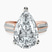 Pre-Designed 14kt Rose Gold Sandra Side Stone Lab Diamond Ring