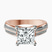 Pre-Designed 14kt Rose Gold Sandra Side Stone Lab Diamond Ring