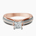 Pre-Designed 14kt Rose Gold Sandra Side Stone Lab Diamond Ring
