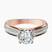 Pre-Designed 14kt Rose Gold Sandra Side Stone Lab Diamond Ring