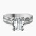 Sandra Side Stone Lab Diamond Engagement Ring in Platinum