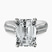 Pre-Designed 10kt White Gold Sandra Side Stone Lab Diamond Ring