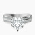 Sandra Side Stone Lab Diamond Engagement Ring in Platinum