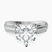 Pre-Designed 10kt White Gold Sandra Side Stone Lab Diamond Ring