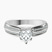 Pre-Designed 10kt White Gold Sandra Side Stone Lab Diamond Ring