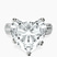 Pre-Designed 10kt White Gold Sandra Side Stone Lab Diamond Ring