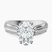 Sandra Side Stone Lab Diamond Engagement Ring in Platinum