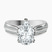 Sandra Side Stone Lab Diamond Engagement Ring in Platinum