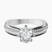Pre-Designed 10kt White Gold Sandra Side Stone Lab Diamond Ring