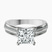 Sandra Side Stone Lab Diamond Engagement Ring in Platinum