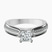 Pre-Designed 10kt White Gold Sandra Side Stone Lab Diamond Ring