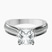 Sandra Side Stone Lab Diamond Engagement Ring in Platinum