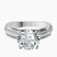 Pre-Designed 10kt White Gold Sandra Side Stone Lab Diamond Ring