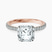 Etienne Secret Halo Lab Diamond Engagement Ring in 14ct Rose Gold