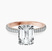 Etienne Secret Halo Lab Diamond Engagement Ring in 9ct Rose Gold