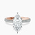Etienne Secret Halo Lab Diamond Engagement Ring in 14ct Rose Gold