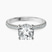Etienne Secret Halo Lab Diamond Engagement Ring in Platinum