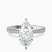 Etienne Secret Halo Lab Diamond Engagement Ring in Platinum