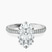 Etienne Secret Halo Lab Diamond Engagement Ring in 18ct White Gold