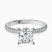 Etienne Secret Halo Lab Diamond Engagement Ring in Platinum