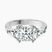 Caroline Three Stone Side Trillion Lab Diamond Engagement Ring in Platinum