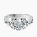 Caroline Three Stone Side Trillion Lab Diamond Engagement Ring in Platinum