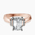 Delanie Side Cuff Lab Diamond Engagement Ring in 10kt Rose Gold