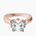 Delanie Side Cuff Lab Diamond Engagement Ring in 10kt Rose Gold