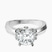 Delanie Side Cuff Lab Diamond Engagement Ring in Platinum