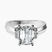Delanie Side Cuff Lab Diamond Engagement Ring in Platinum